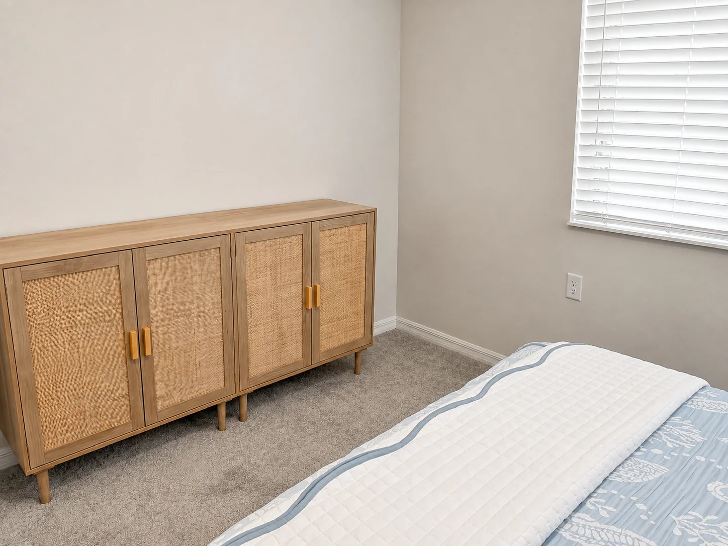 Guest bedroom detail at the Ave Maria Residence